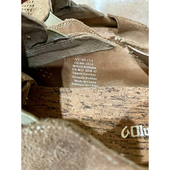 Olukai Milos Kohana Mens Size 12 Suede Slip-On Shoes W/ Perforated Detailing & D - Picture 11 of 11